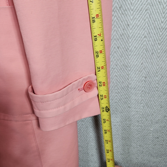 Ann Taylor Loft About S To M See Pics! Soft Pink Trench Car Coat&Hat Small Flaw - Picture 9 of 14